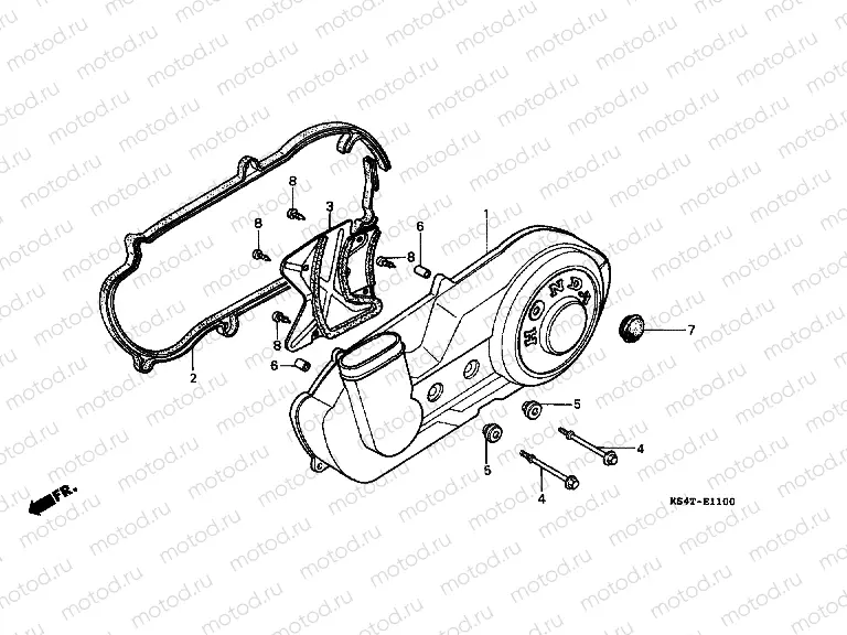 E-11 LEFT CRANKSHAFT COVER