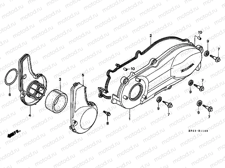 E-11 LEFT CRANKSHAFT COVER