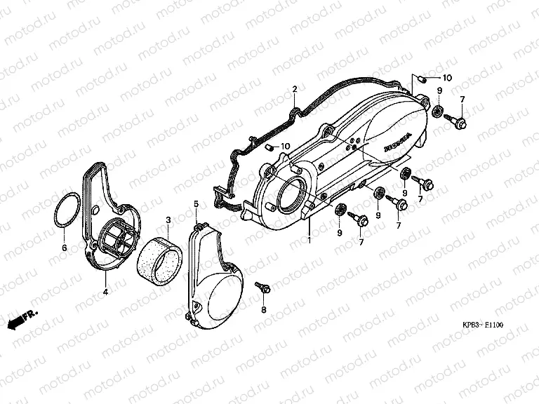 E-11 LEFT CRANKSHAFT COVER