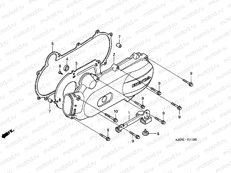 E-11 LEFT CRANKSHAFT COVER