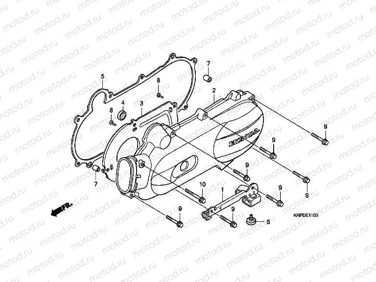 E-11 LEFT CRANKSHAFT COVER