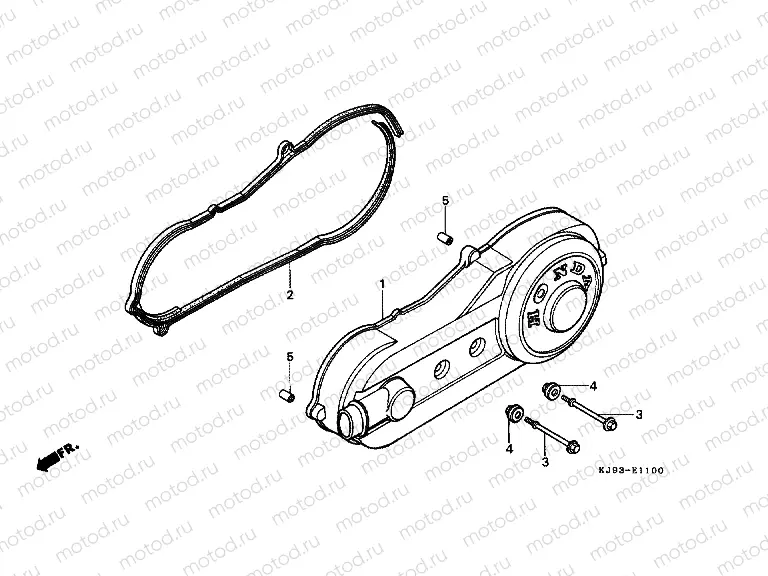 E-11 LEFT CRANKSHAFT COVER (CH125E)