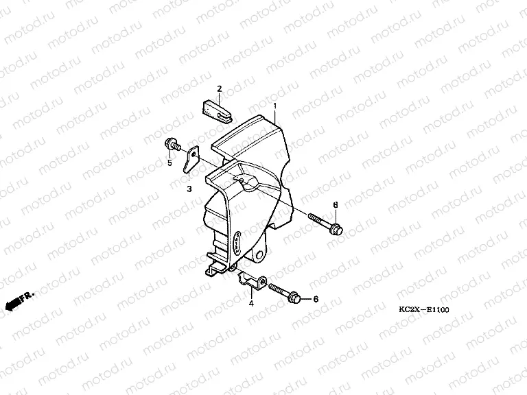 E-11 LEFT REAR CRANKSHAFT COVER