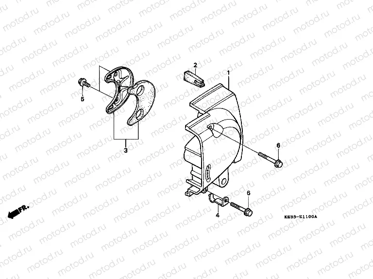 E-11 LEFT REAR CRANKSHAFT COVER