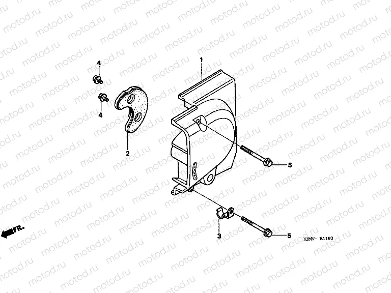E-11 LEFT REAR CRANKSHAFT COVER