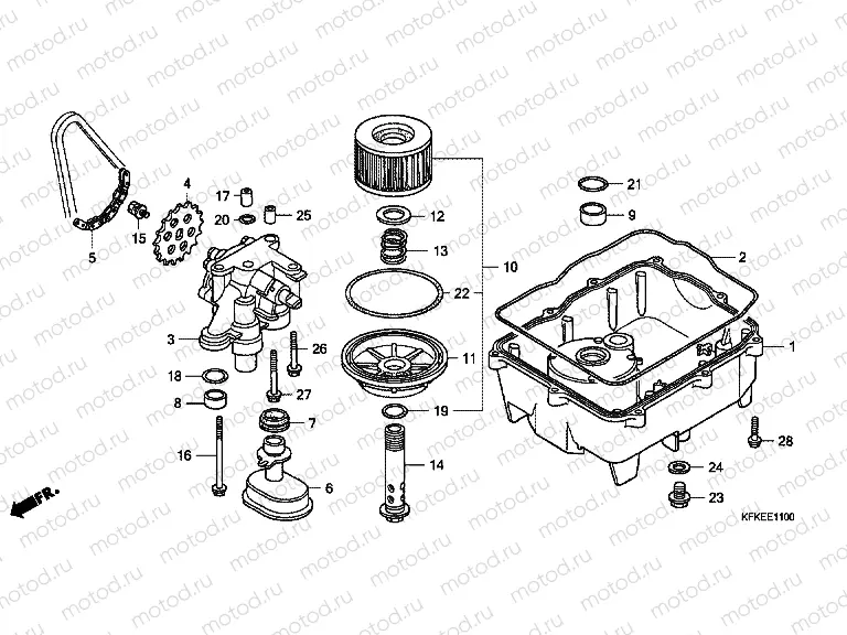 E-11 OIL FILTER / OIL TANK / OIL PUMP