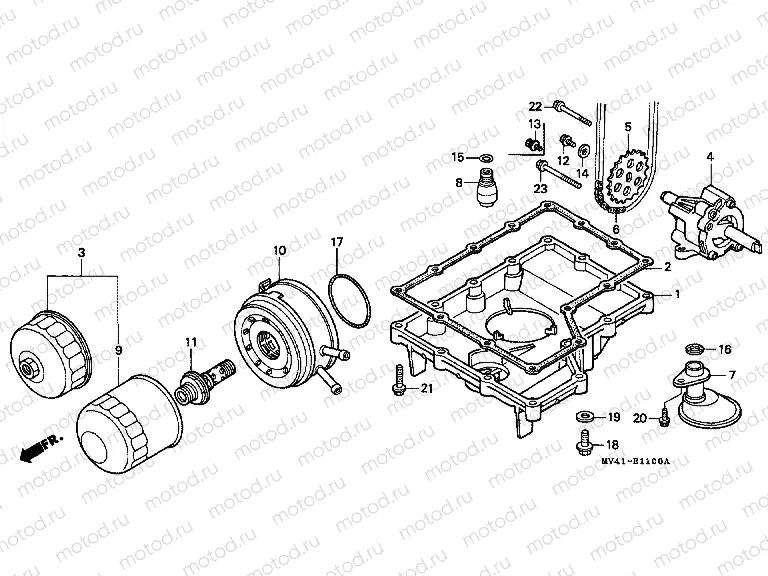 E-11 OIL PUMP/OIL PAN