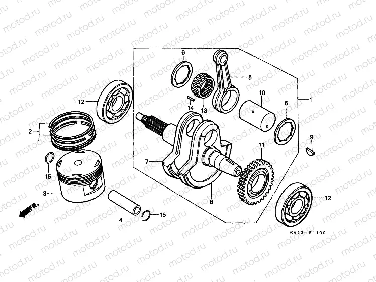 E-11 PISTON / CRANKSHAFT
