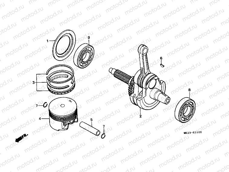 E-11 PISTON / CRANKSHAFT