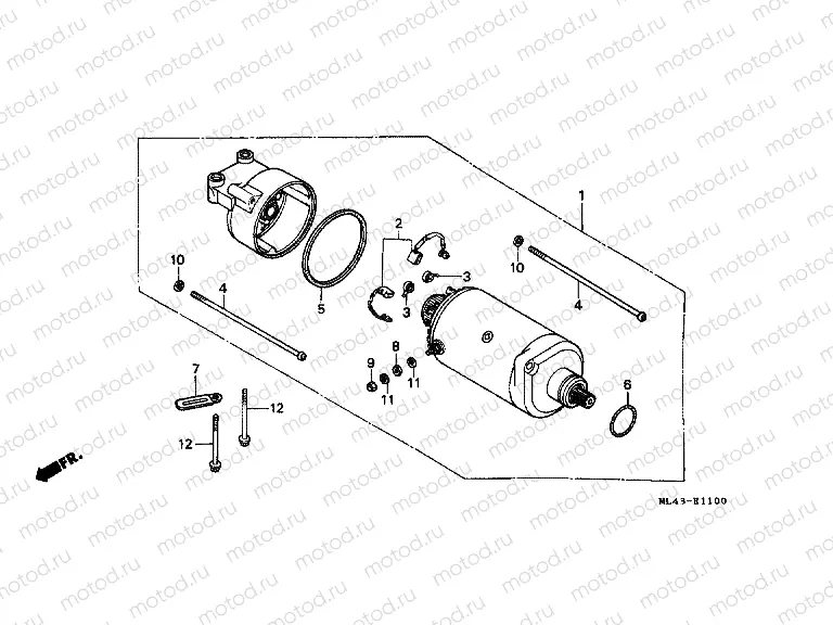 E-11 STARTER ENGINE (CB350SG / CB450SG)