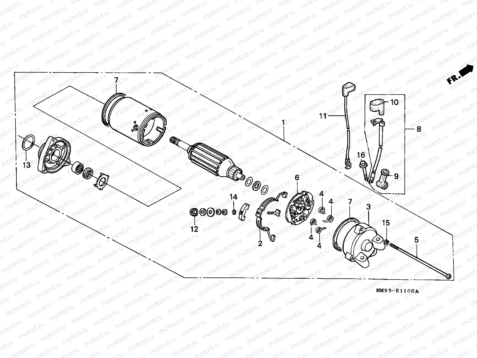 E-11 STARTING MOTOR (XL600VH/VJ)