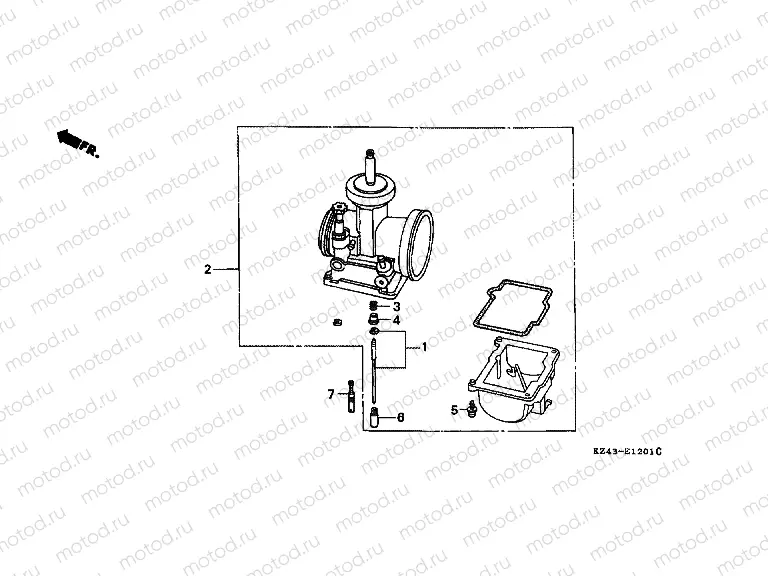 E-12-1 CARBURETOR OPTIONAL PARTS KIT