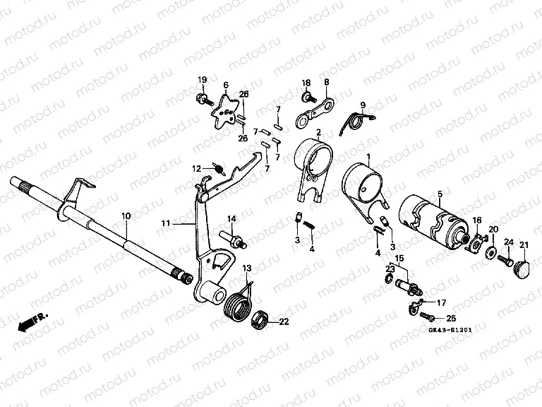 E-12-1 GEAR SHIFT (C50J / N)
