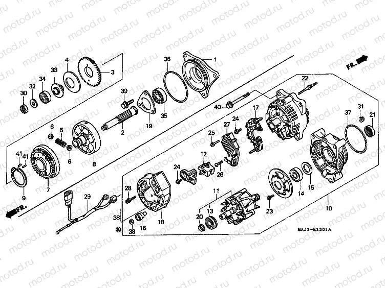 E-12-1 GENERATOR (ST1100T / V / W / AT / AV / AW)