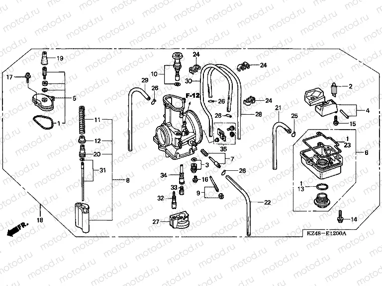 E-12 CARBURETOR (CR125R2,3)
