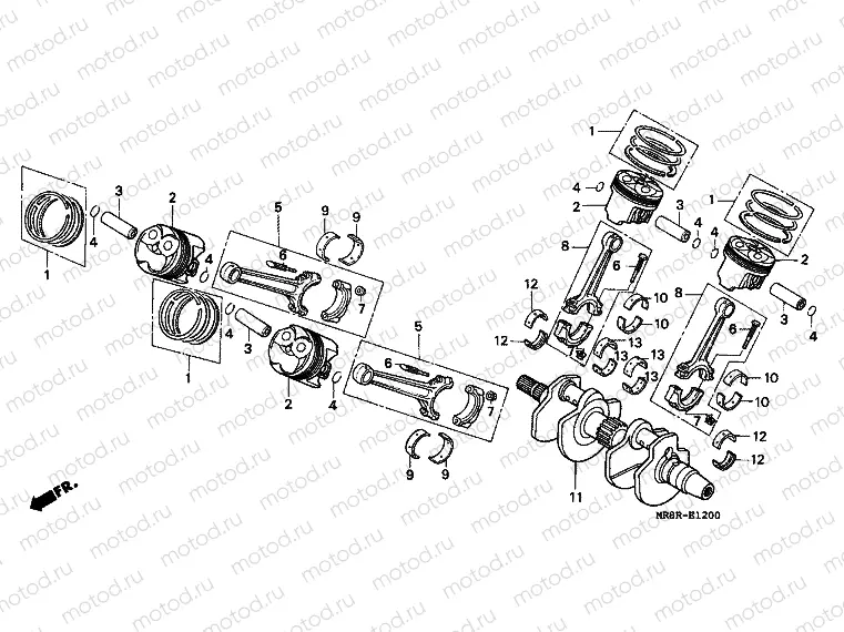 E-12 CRANKSHAFT / PISTON