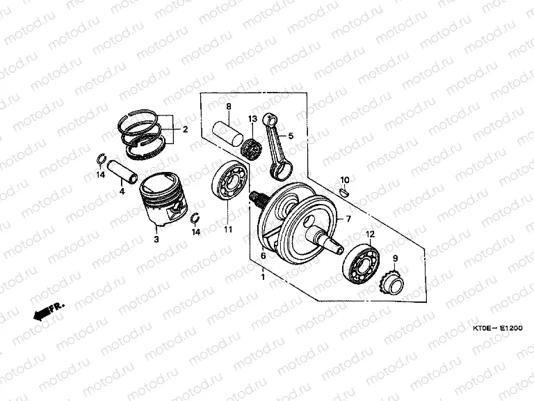 E-12 CRANKSHAFT / PISTON
