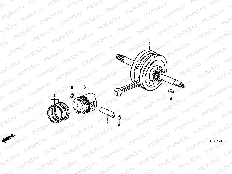 E-12 CRANKSHAFT / PISTON