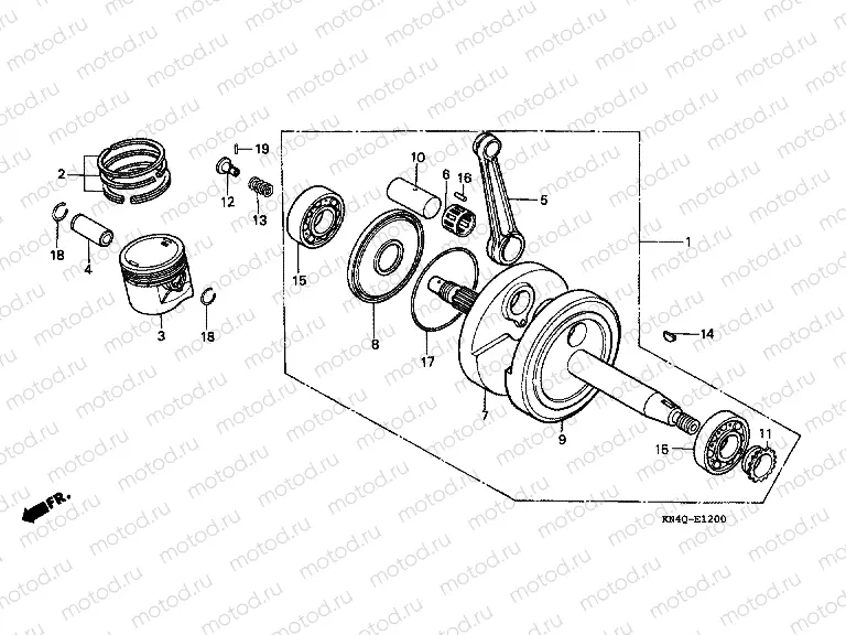 E-12 CRANKSHAFT / PISTON