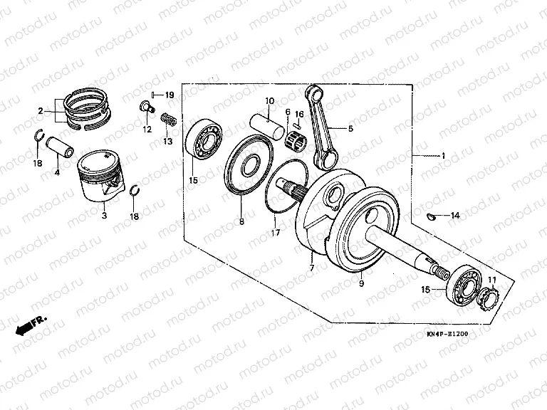 E-12 CRANKSHAFT / PISTON