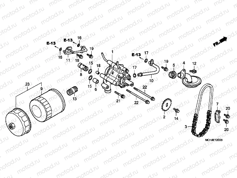 E-12 OIL FILTER / OIL PUMP