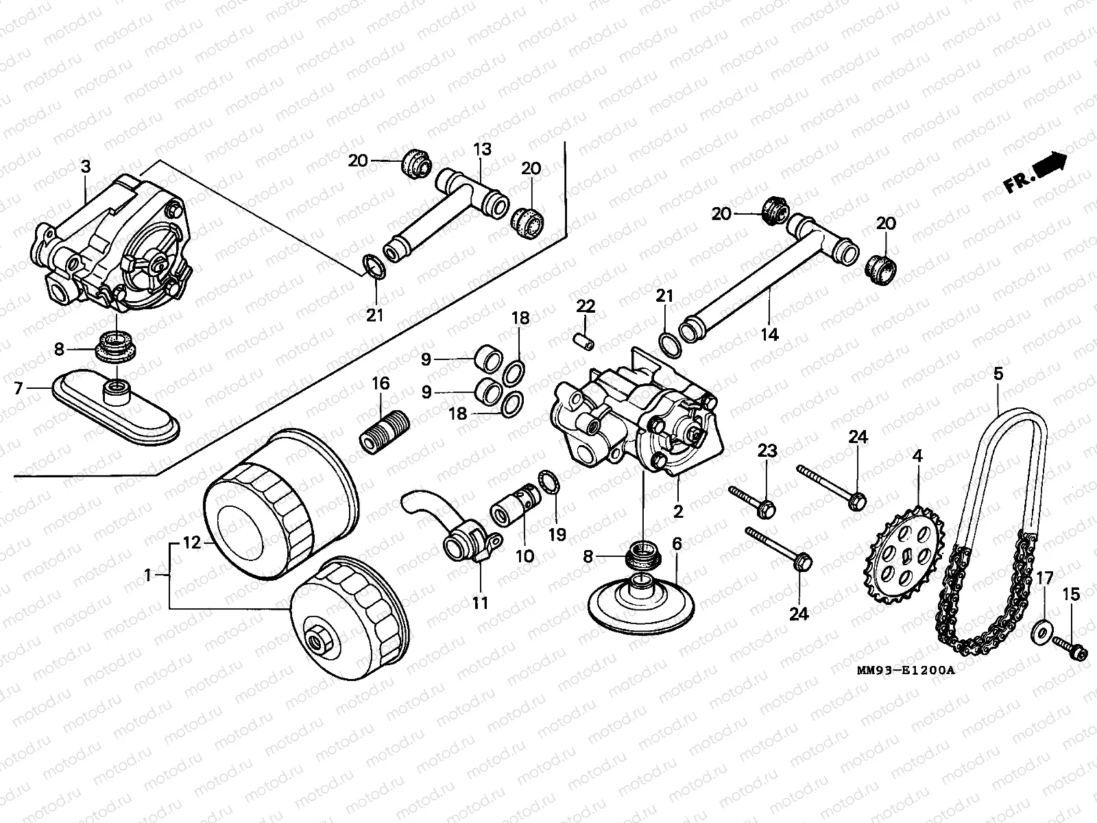 E-12 OIL FILTER/OIL PUMP