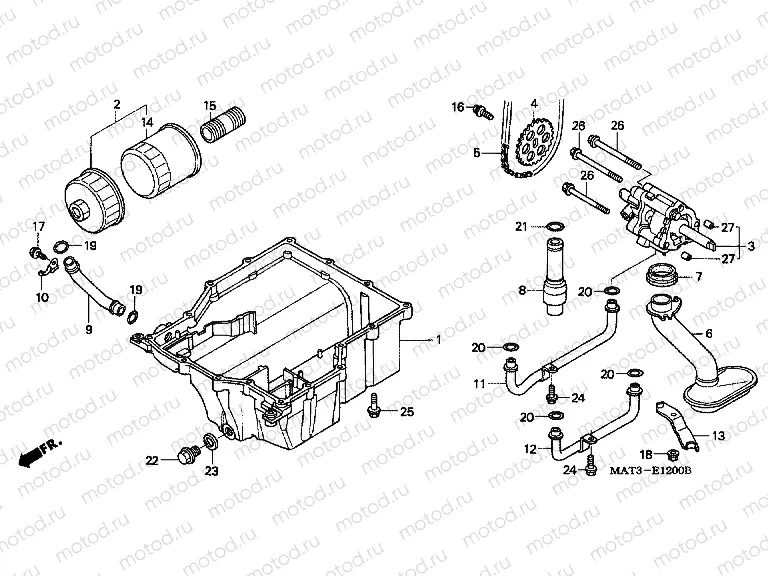 E-12 OIL PUMP / OIL TANK / OIL FILTER