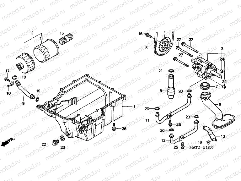 E-12 OIL PUMP / OIL TANK / OIL FILTER