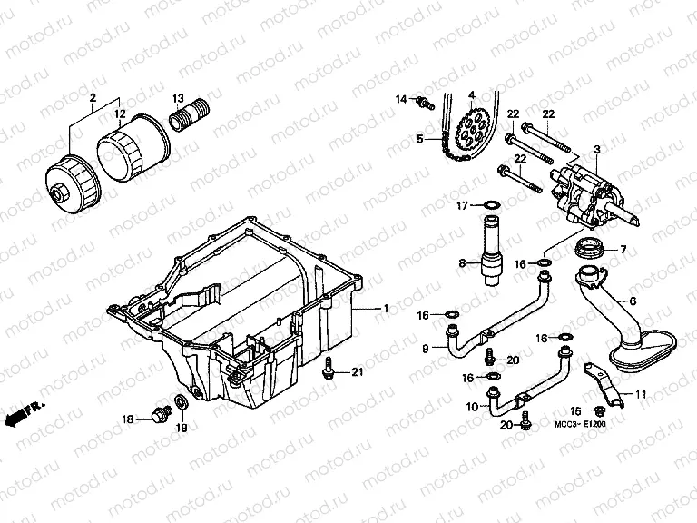 E-12 OIL PUMP / OIL TANK / OIL FILTER