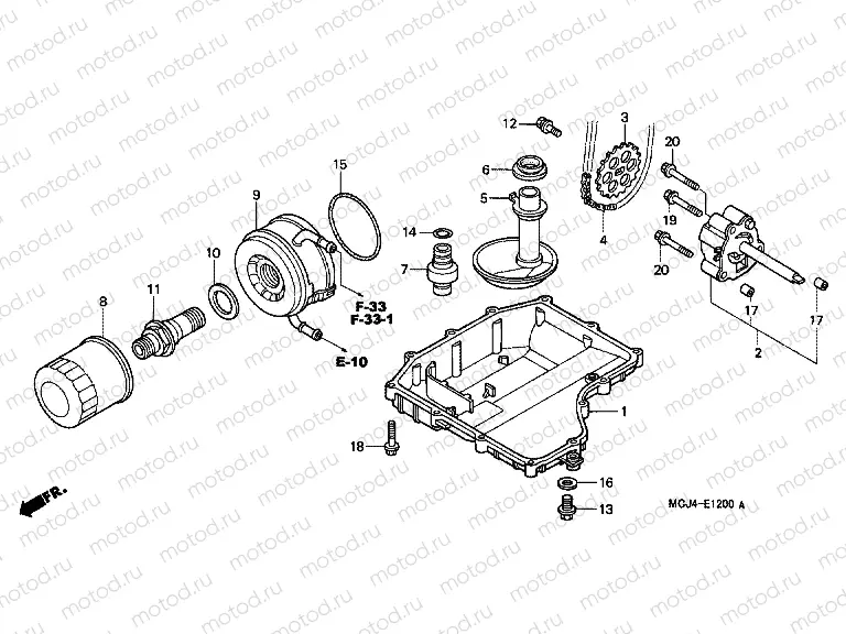 E-12 OIL TANK / OIL PUMP