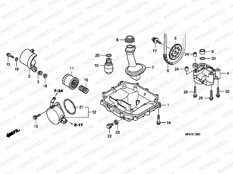 E-12 OIL TANK / OIL PUMP
