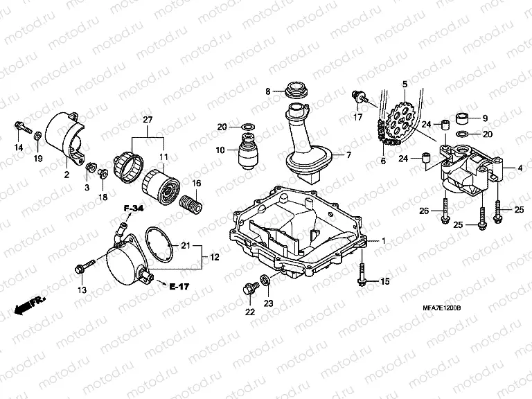 E-12 OIL TANK / OIL PUMP
