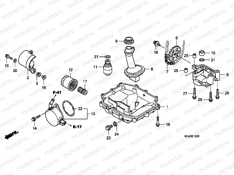 E-12 OIL TANK / OIL PUMP