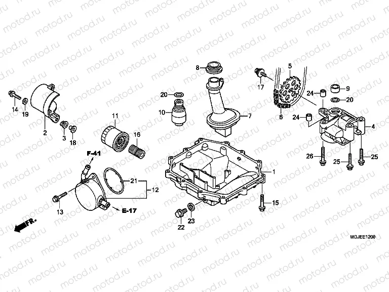 E-12 OIL TANK / OIL PUMP