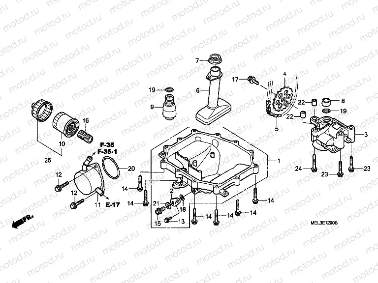 E-12 OIL TANK / OIL PUMP