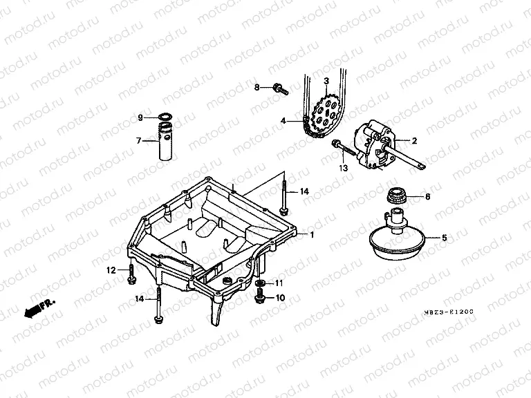 E-12 OIL TANK / OIL PUMP