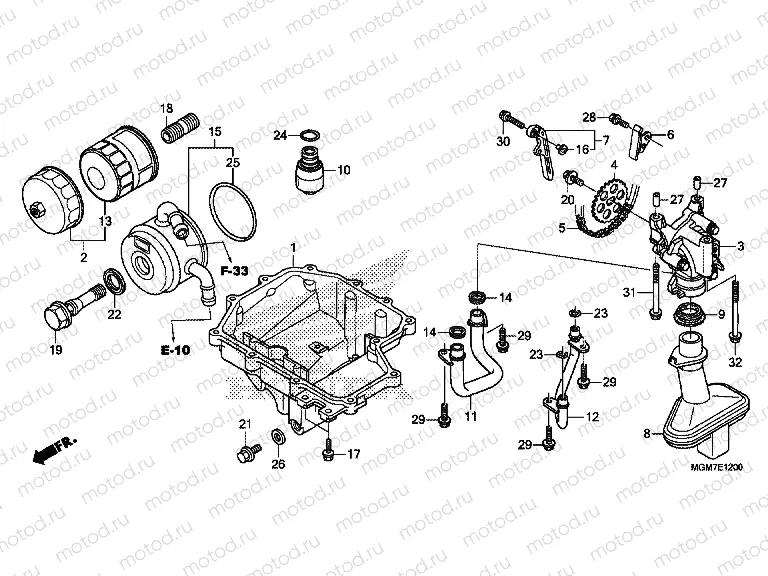 E-12 OIL TANK / OIL PUMP