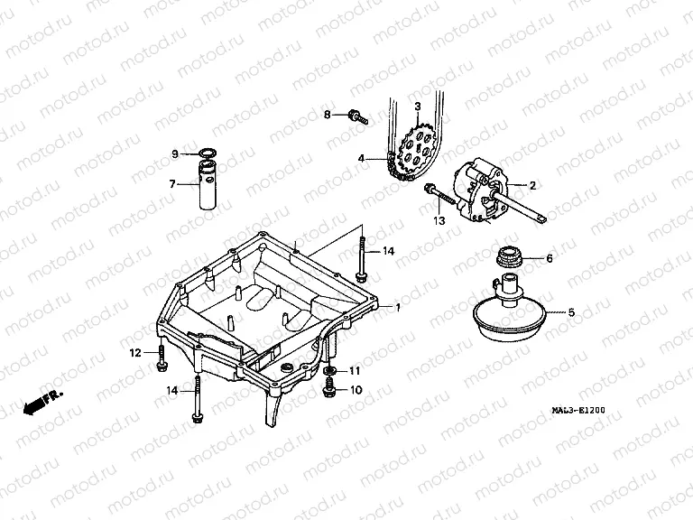 E-12 OIL TANK / OIL PUMP