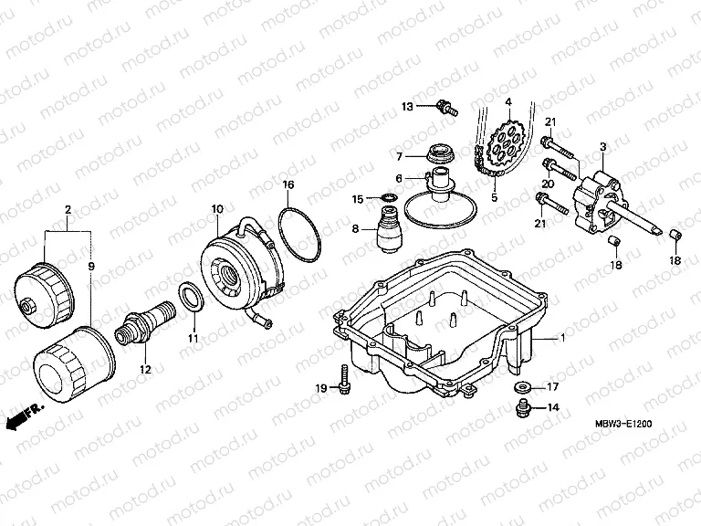 E-12 OIL TANK / OIL PUMP