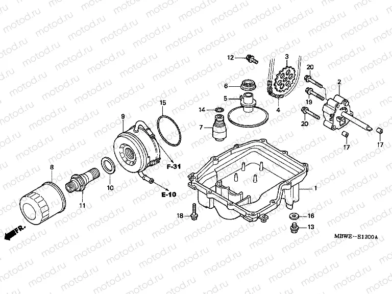 E-12 OIL TANK / OIL PUMP