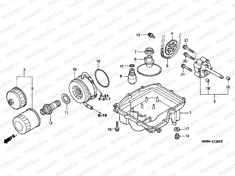 E-12 OIL TANK / OIL PUMP