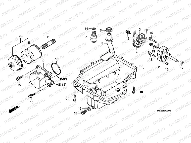 E-12 OIL TANK / OIL PUMP