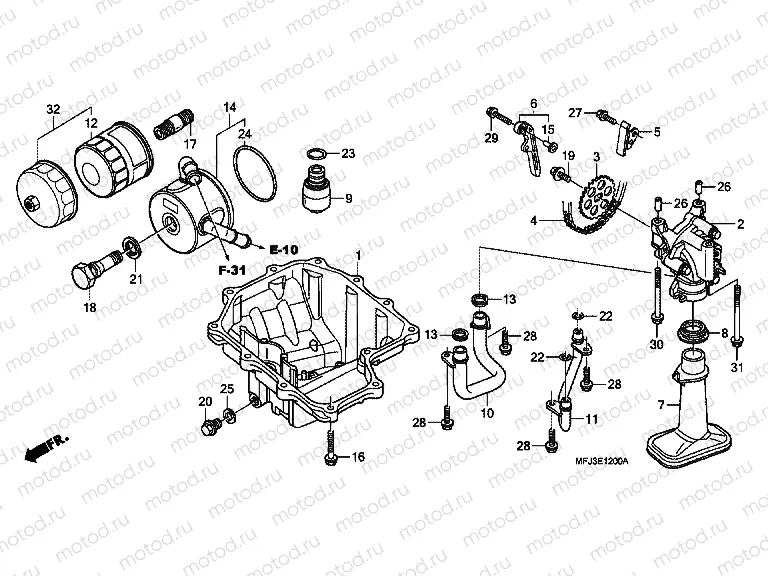 E-12 OIL TANK / OIL PUMP