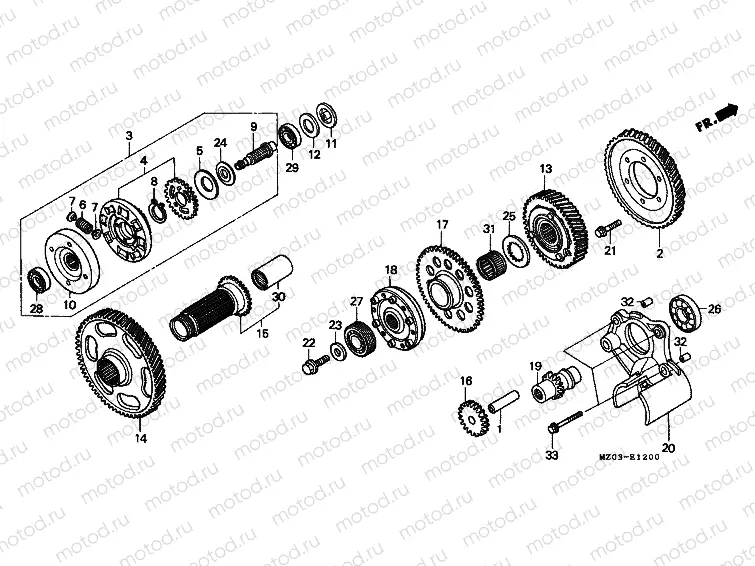 E-12 PRIMARY DRIVE GEAR