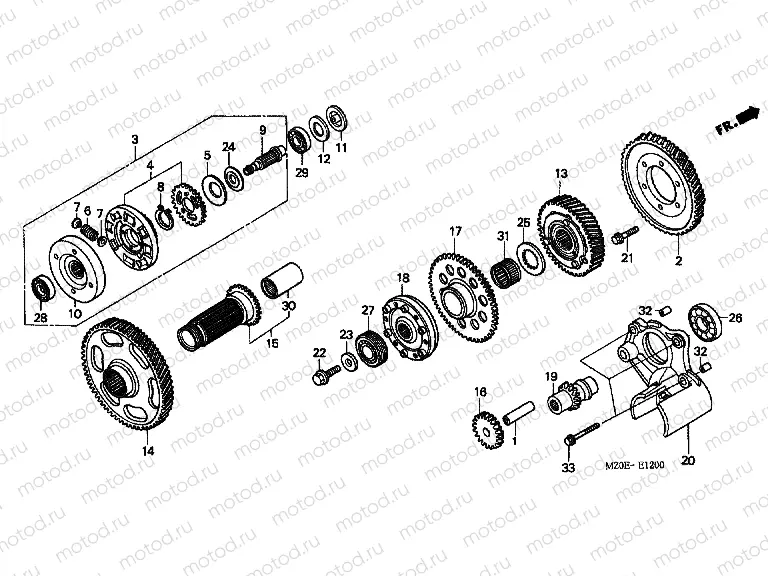E-12 PRIMARY DRIVE GEAR