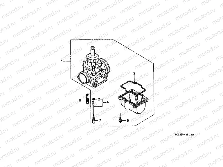 E-13-1 CARBURETOR OPTIONAL PARTS KIT (2)