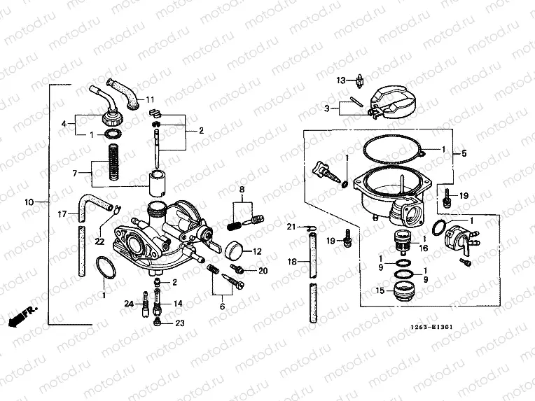 E-13-1 CARBURETOR (ST50J / K / L / ST70L)