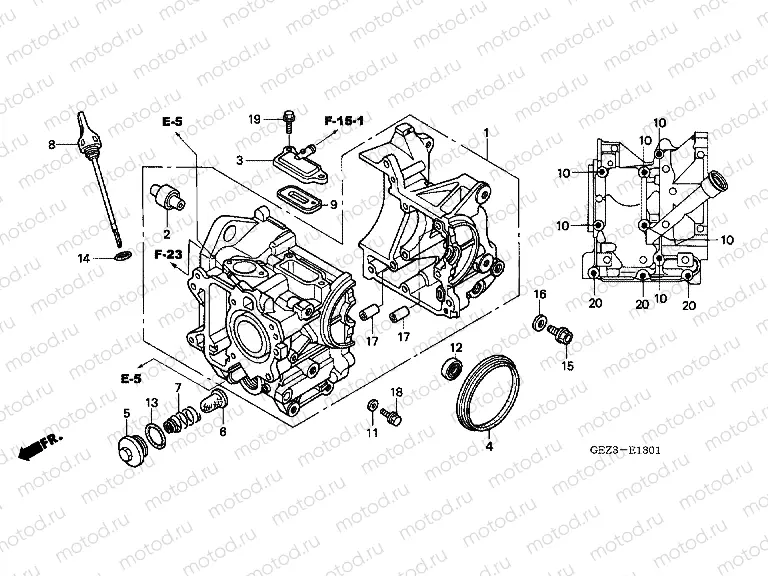 E-13-1 CRANKSHAFT (NPS505 / 6/8/9)