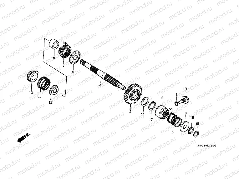 E-13-1 DRIVE SHAFT SHAFT (2)