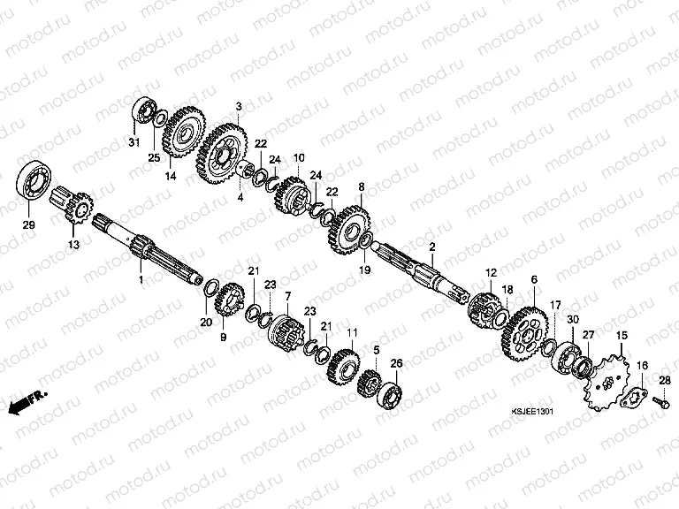 E-13-1 TRANSMISSION (CRF100F)
